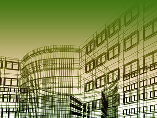 Obraz premium Abstract architectural 3D construction