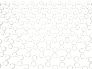 Gray reflective graphene structure on white background