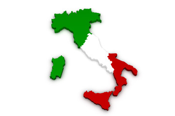 italia 3d bandiera - 26740976
