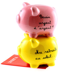 cochons tirelire sur livret A, retraite au soleil