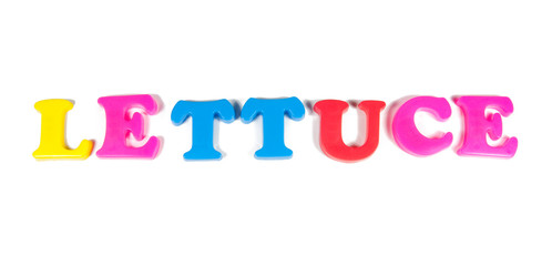 lettuce written in fridge magnets