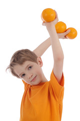 enfant et oranges