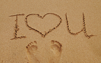 Love written in sand