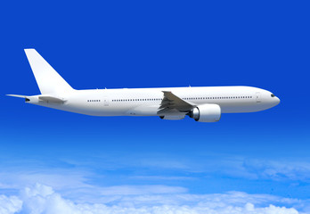 Fototapeta na wymiar Samolot pasażerski w Aerosphere