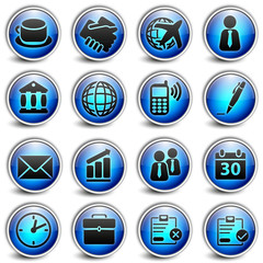 business Blue Button