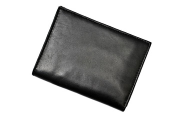 A Black wallet isolated on white