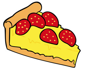 Strawberry custard  tart.