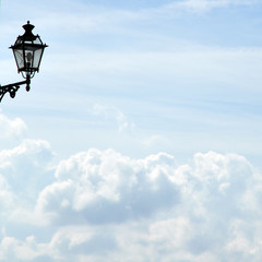 Fototapeta na wymiar Lamp above the Sky