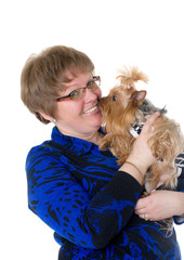 Kiss of a favourite dog