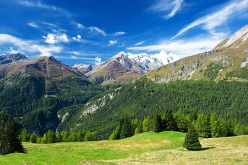 Fototapete Rund a beautiful view of the austrian alps © momanuma