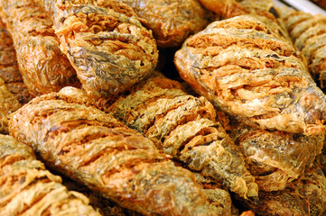 Vegetarian food imitation from  fried fish