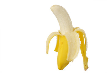 Obraz premium 皮を剥いたバナナ
