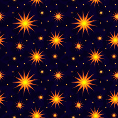 Fototapeta na wymiar stars in the night sky seamless background