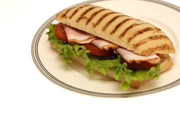 Ham Ciabatta Bread Roll