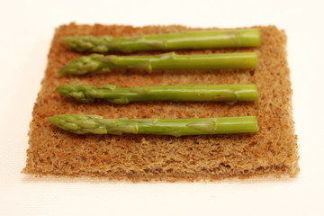 Fototapeta premium Asparagus on Toast