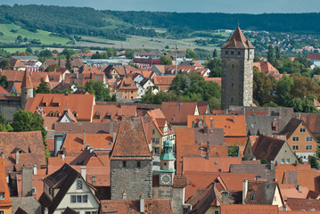 Fototapeta na wymiar Rothenburg ob der Tauber, widok
