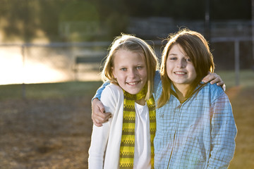 Portrait of two little girls