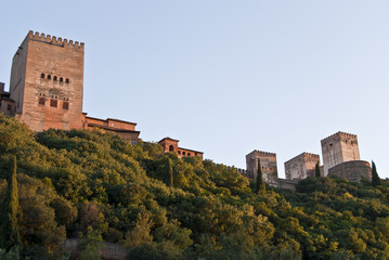 Fototapeta premium La Alhambra al atardecer