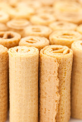 Waffle rolls background