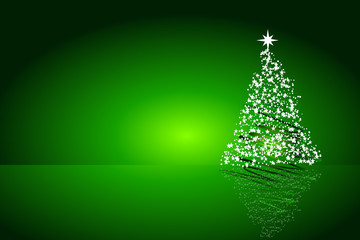 Beautiful Christmas green illustration