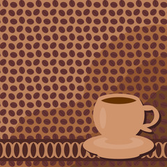 background with cup of coffee