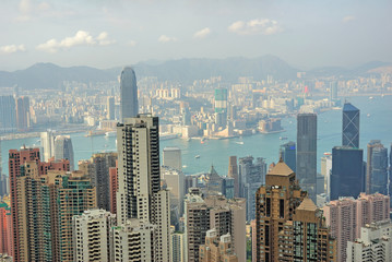 Fototapeta na wymiar China, Hong Kong cityscape from the Peak