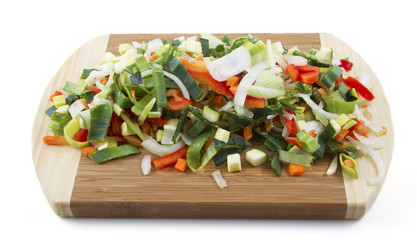 Chopped vegetables