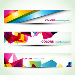 abstract banner set designs
