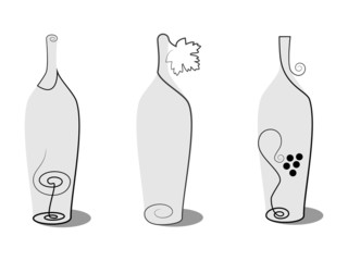 Abstract wine bottle