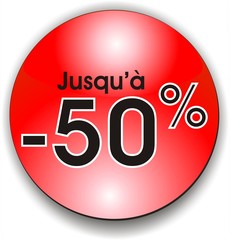 bouton jusqu'à -50%