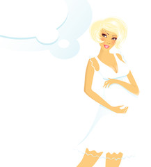 Pregnant women, vector