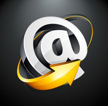 arobase fl&egrave;che concept e-mail internet