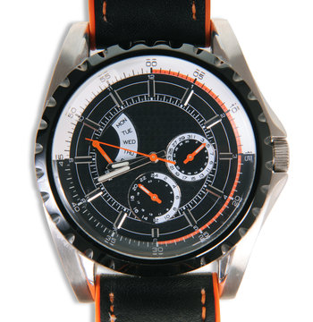 Fashionable watch in close-up