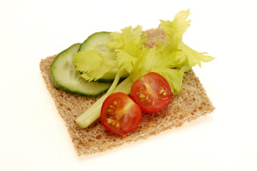 Celery on Brown Toast