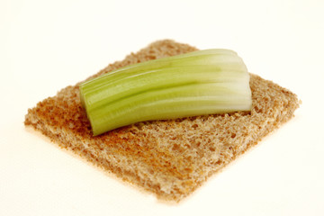 Celery on Brown Toast