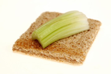 Celery on Brown Toast