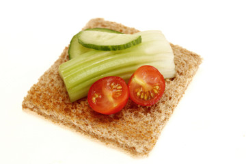 Celery on Brown Toast