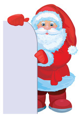 Santa stays by blank with place for your text