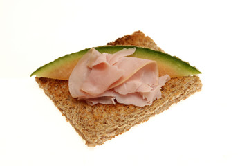 Ham and Melon on Toast