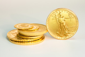 Stapel Goldmünzen - American Eagle