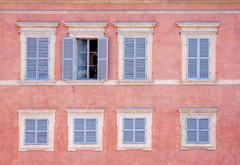 Hausfassade in Siena