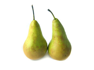 Conference pears isolated on white