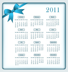 Calendar 2011 and bow