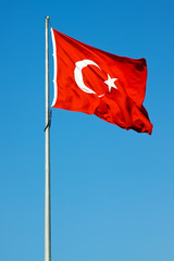 Waving flag of Turkey