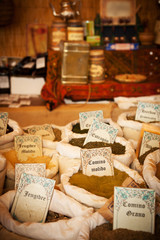 Vintage spices market in Spain. Any visible trademark