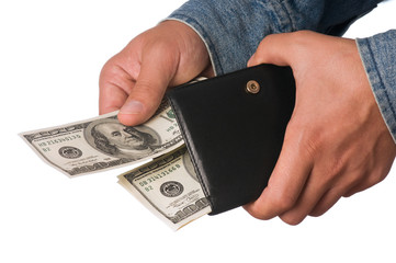 Hand with dollars