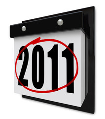2011 New Year Circled - Wall Calendar