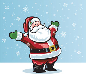 santa in snow