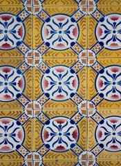 Deurstickers Marokkaanse tegels Sier oude tegels