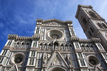 Fototapeta premium Duomo Santa Maria Del Fiore and Campanile, Florence, Italy